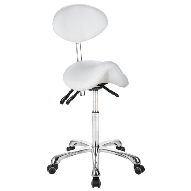 Beautician chair-Saddle Stool with backrest