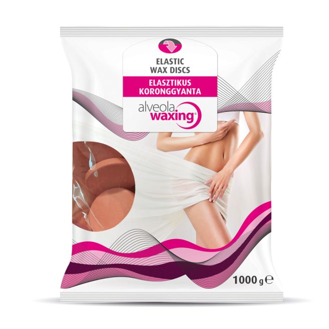 Alveola Waxing  Pink TiO2 Elastic Wax Disc Bag 1000g