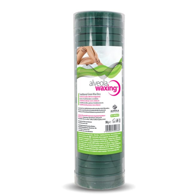 Alveola Waxing Green Extra Azulene Wax Disc Tube 500 g