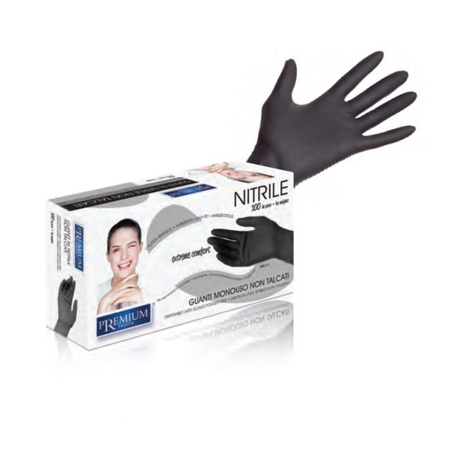 Black nitril gloves L - 100pcs (powder free)