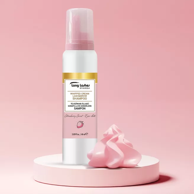 Long Lashes whipped cream lash&brow shampoo - Strawberry Scent 100ml
