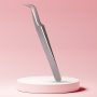 Long Lashes lash tweezers Crook, silver