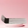 Long Lashes 2 pieces empty leather case - silver