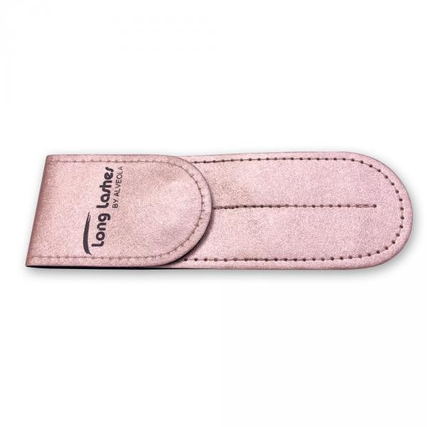 Long Lashes 2 pieces empty leather case - rosegold
