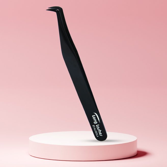 Long Lashes 90 degree Volume Pro tweezer- black