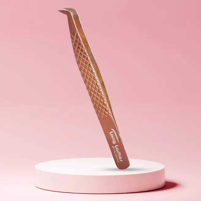 Long Lashes Pro Nano Volume tweezer - Duck type, Bronze
