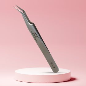 Long Lashes lash isolation tweezer- silver