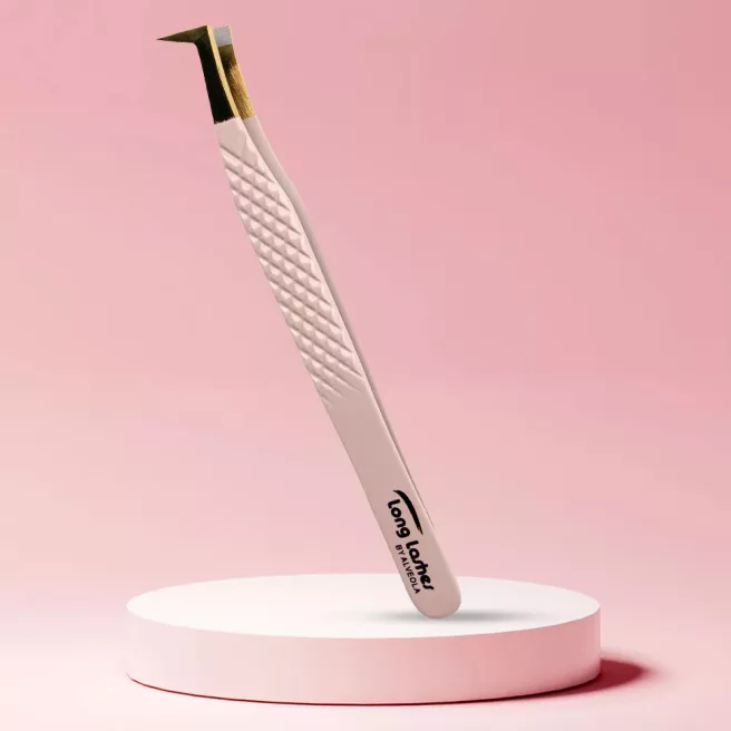 Long Lashes Pro Fiber Volume csipesz - Gold tip