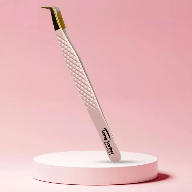 Long Lashes Pro Fiber Slim Volume csipesz - Gold tip