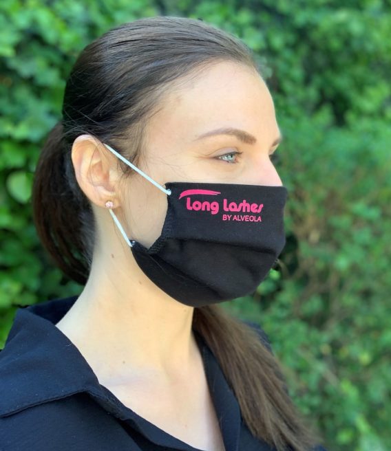 Long Lashes cotton face mask