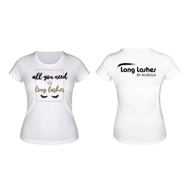 Long Lashes 'All you need' T-shirt white -  S