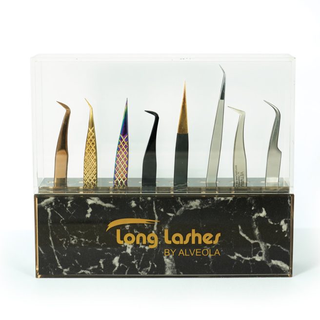 Long Lashes Pro tweezer holder display - black