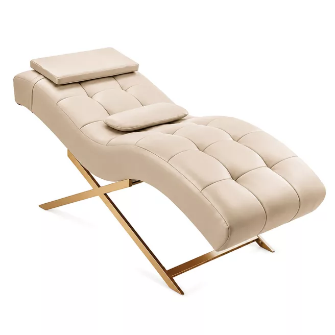Long Lashes eyelash bed - beige faux leather