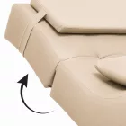 Long Lashes eyelash bed - beige faux leather