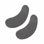 Long Lashes eyepad - grey