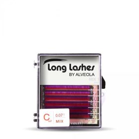   Long Lashes color MIX lashes- VIOLET C 0,07-9-9-11-11-13-13mm