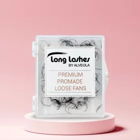 Long Lashes 3D Premium Promade Loose Fans D/0,07 12mm