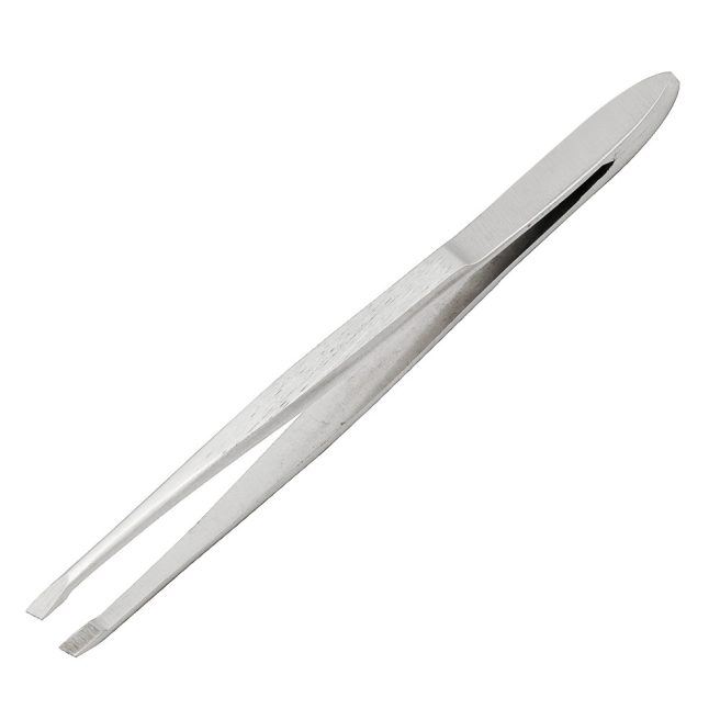 Tweezy eyebrow tweezer with straight tip - stainless steel