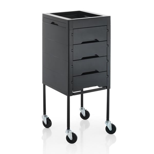 Slide trolley with drawers - Black