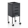 Slide trolley with drawers - Black