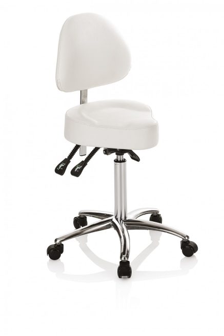 Balance 3 Stool with back white